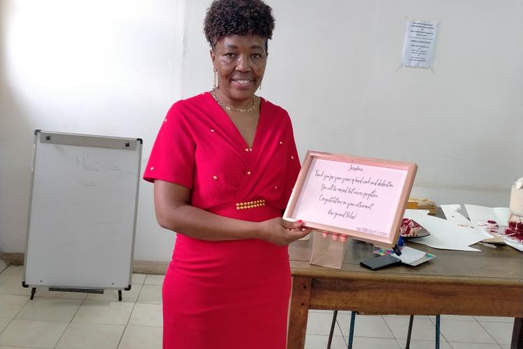 Farewell for our retiring secretary Mrs. Josephine Mutange done on 13/05/2021