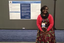 Dr Wandna Dulcie a year 4 Radiation Oncology residet from the Department of Diagnostic Imaging and Radiation Medicine presents a poster at the ASCO conference in San Francisco